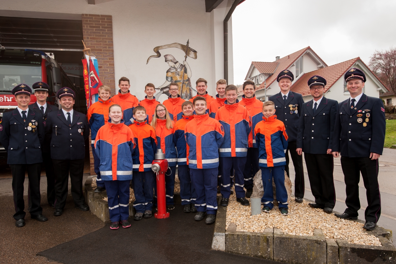 Mannschaftsbild der Jugendfeuerwehr Bühlerzell